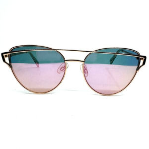 American Eagle Outfitters Aviator Style Sunglasses Pink Lens Rose Gold H9526